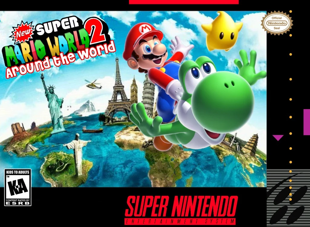 New Super Mario World 2: Around The World box art