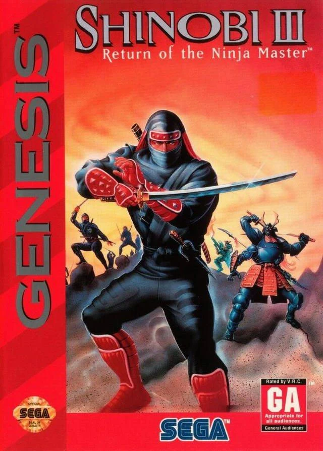 Shinobi III: Return of the Ninja Master box art