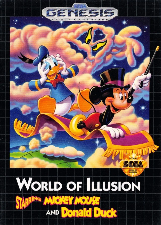 World of Illusion Starring Mickey Mouse and Donald Duck box art