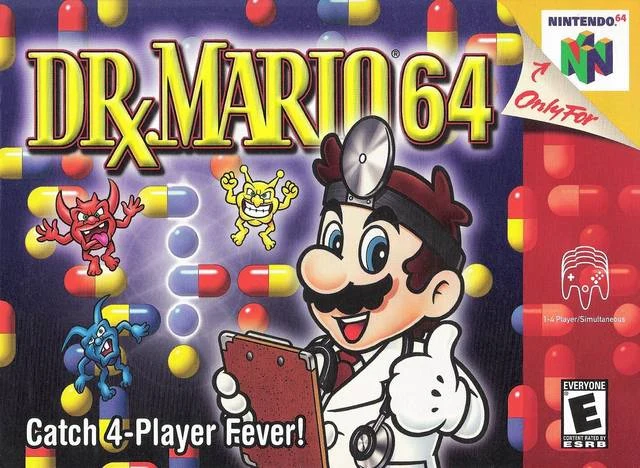 Dr. Mario 64 box art