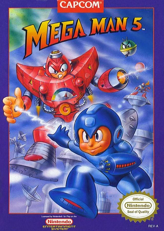 Mega Man 5 box art
