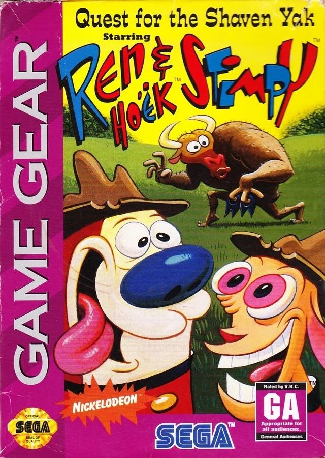 Quest for the Shaven Yak starring Ren & Stimpy box art
